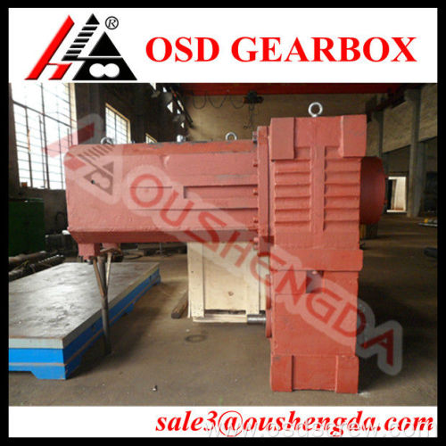 Transmission twin screw gearbox for twin screw extruder